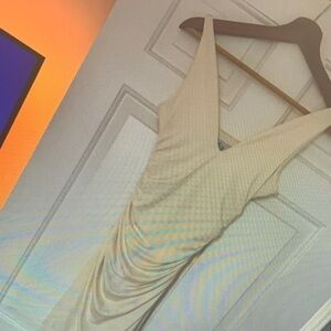 Oh Polly Cream Mini Dress